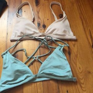 Lot 2 gently used pac sun bikini tops